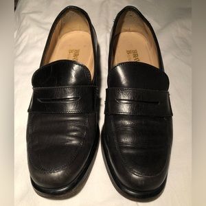 Browns Navy Heeled Loafer 9